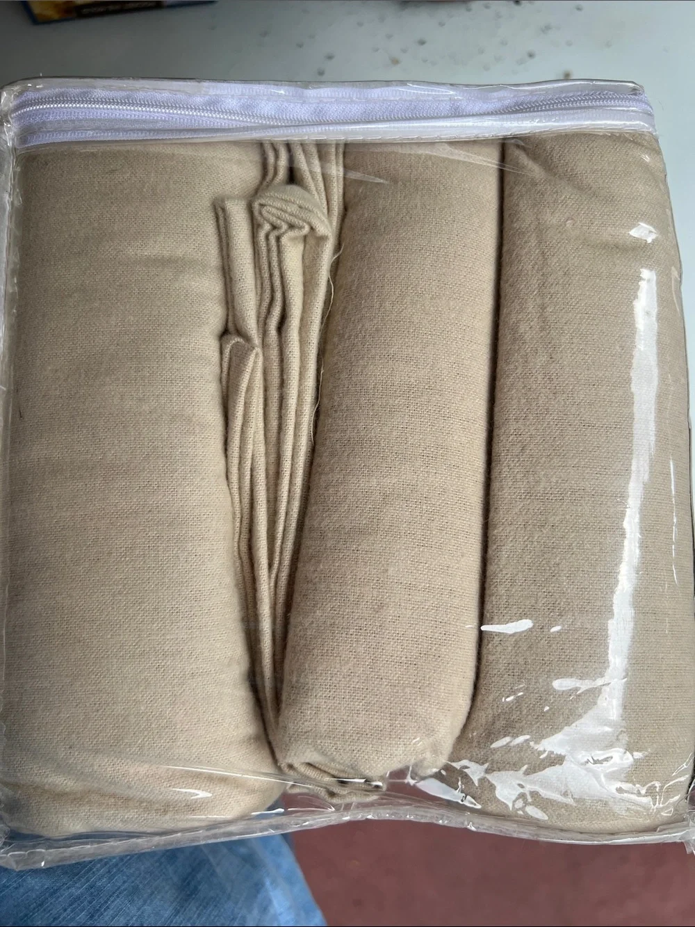 Wamsutta Flannel King Sheet Set in Beige/Tan